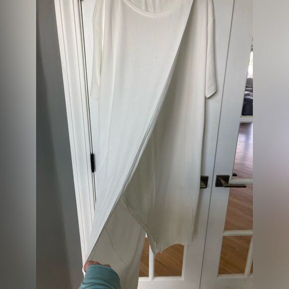 NAP Grecian white flowy angel like minimalistic laganlook maxi dress NWT medium - Picture 5 of 8